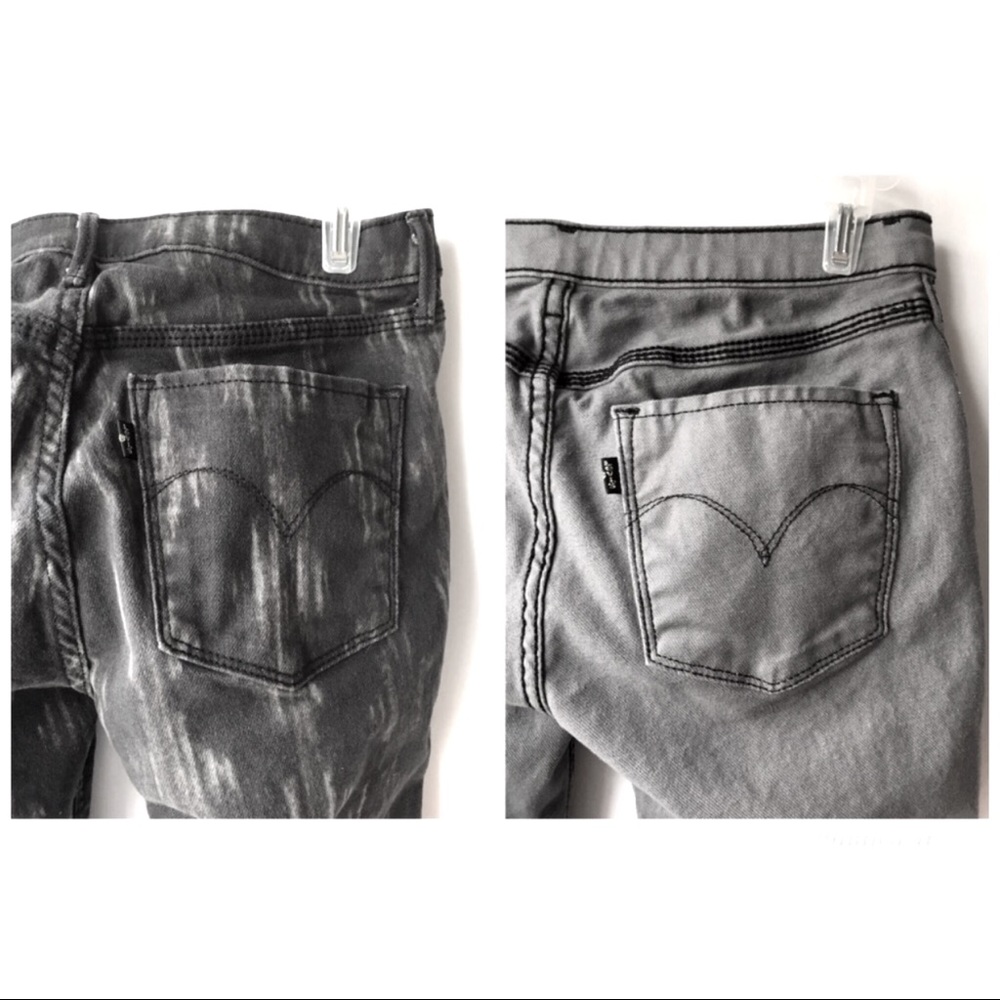 Levi’s Reversible Gray Patterned Skinny Jeans 25 - image 7